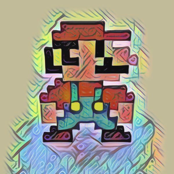 Ai generated image of Mario in a colorful sketch style
