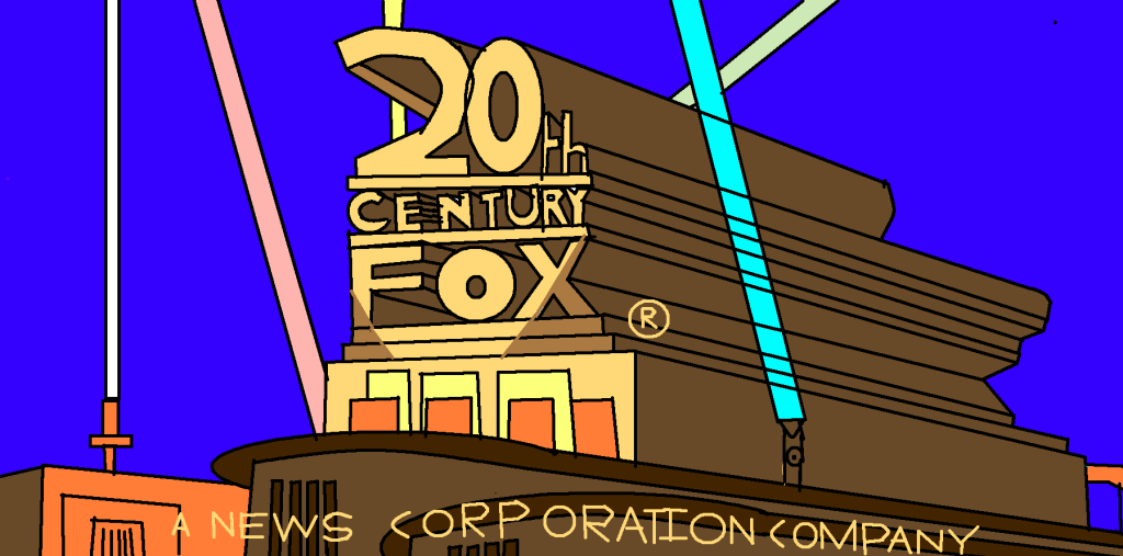 digital drawing of 20th century fox logo